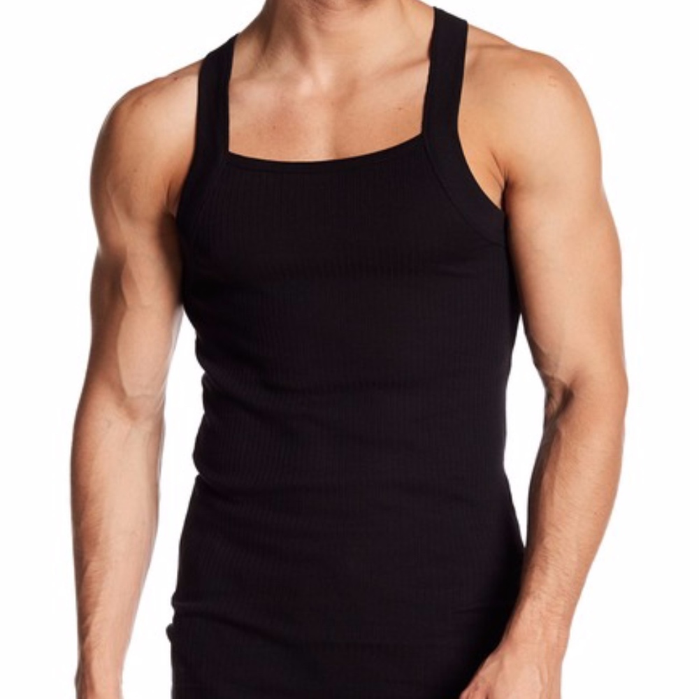PAPI black 100% cotton tank top/S